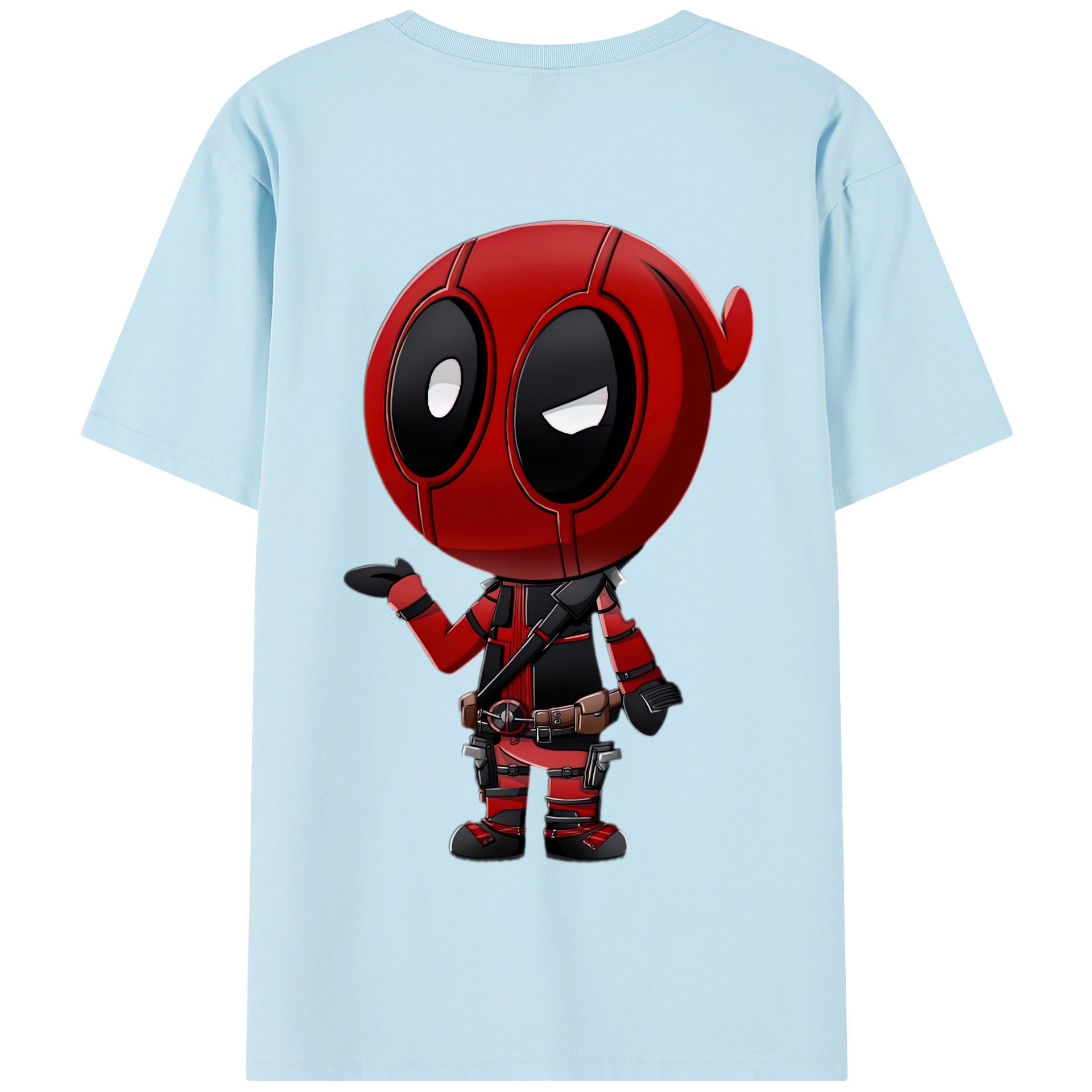 （画像用） Deadpool デッドプール 綿100％半袖Tシャツ（背面プリント）